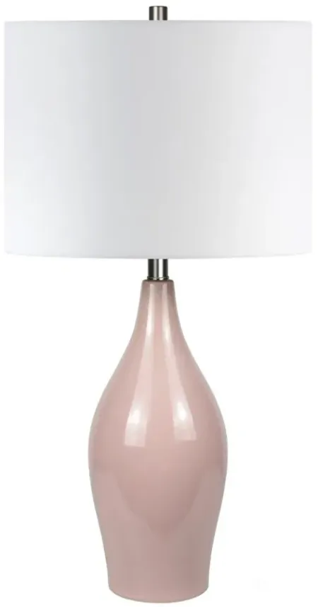Greta Porcelain Table Lamp in Rose by Hudson & Canal