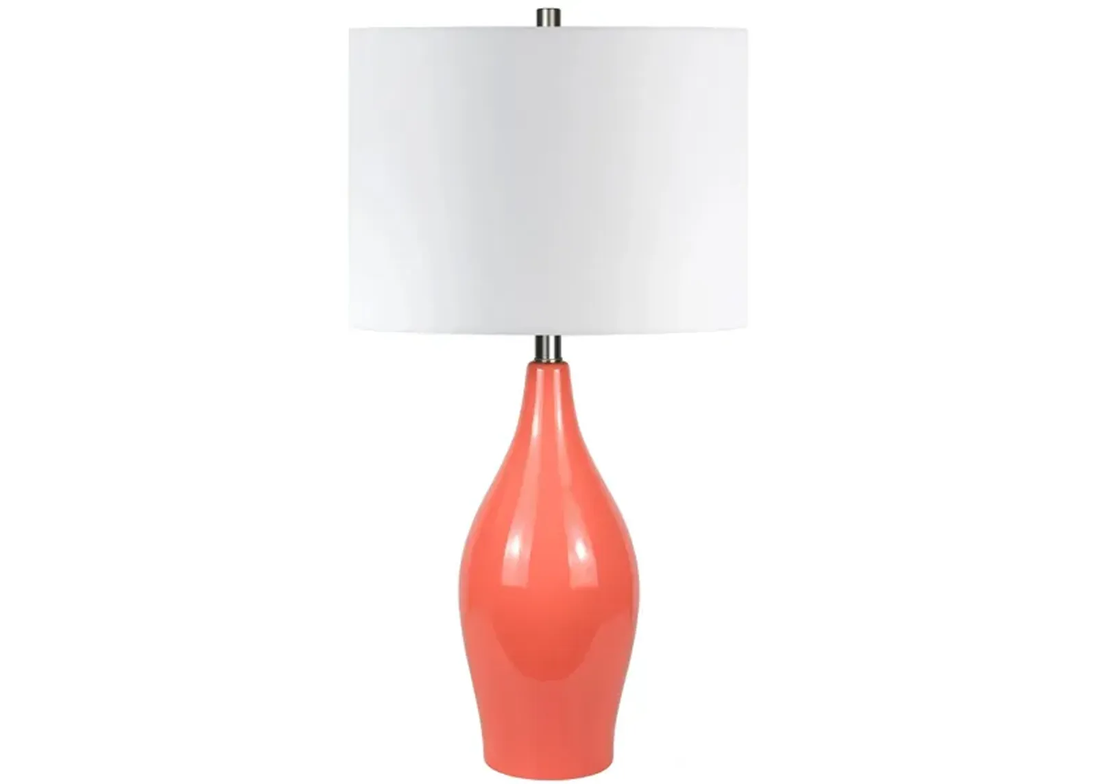 Greta Porcelain Table Lamp in Coral by Hudson & Canal