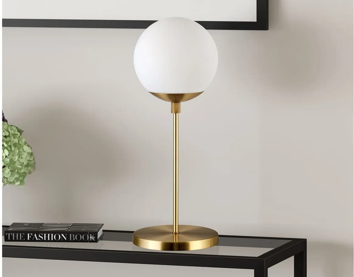 Klaudia Globe & Stem Table Lamp in Brass by Hudson & Canal