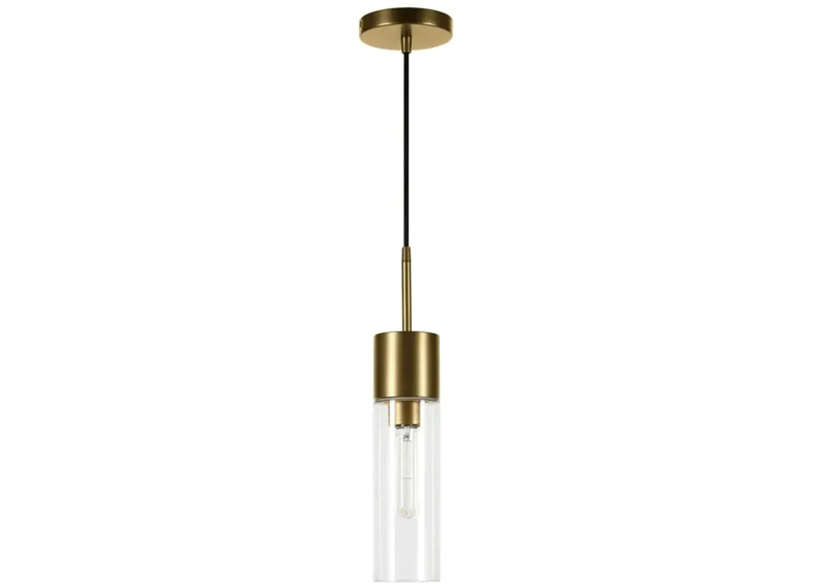 Richards Clear Glass Pendant in Brass by Hudson & Canal