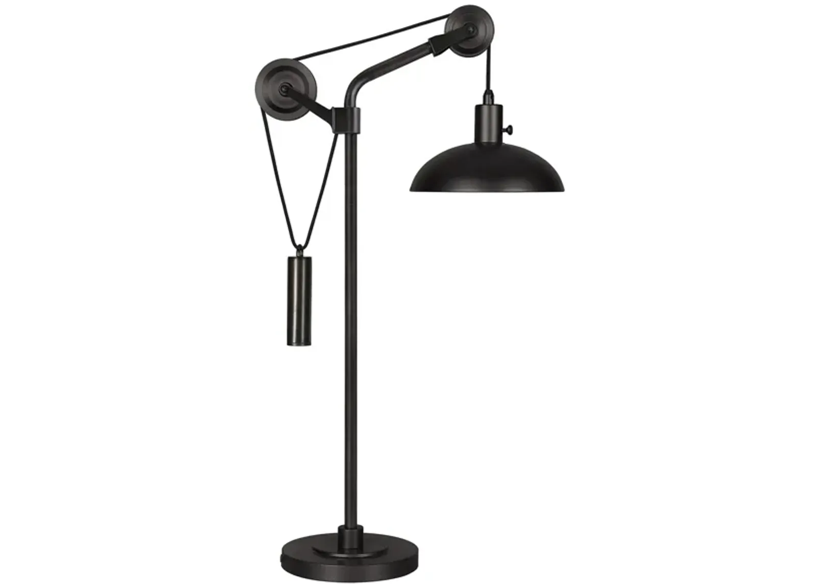 Hariman Table Lamp with Pulley System in Blackened Bronze by Hudson & Canal