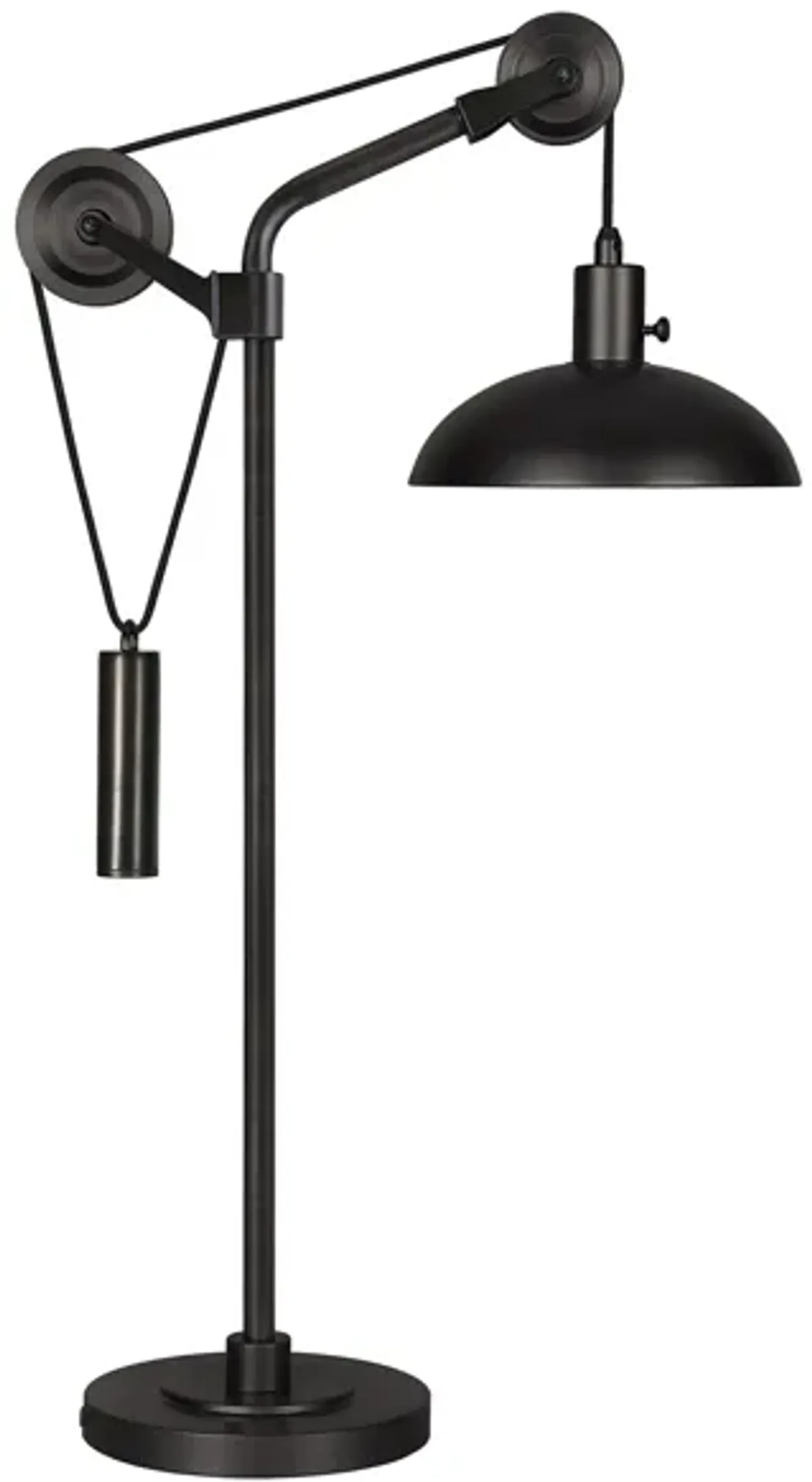 Hariman Table Lamp with Pulley System in Blackened Bronze by Hudson & Canal