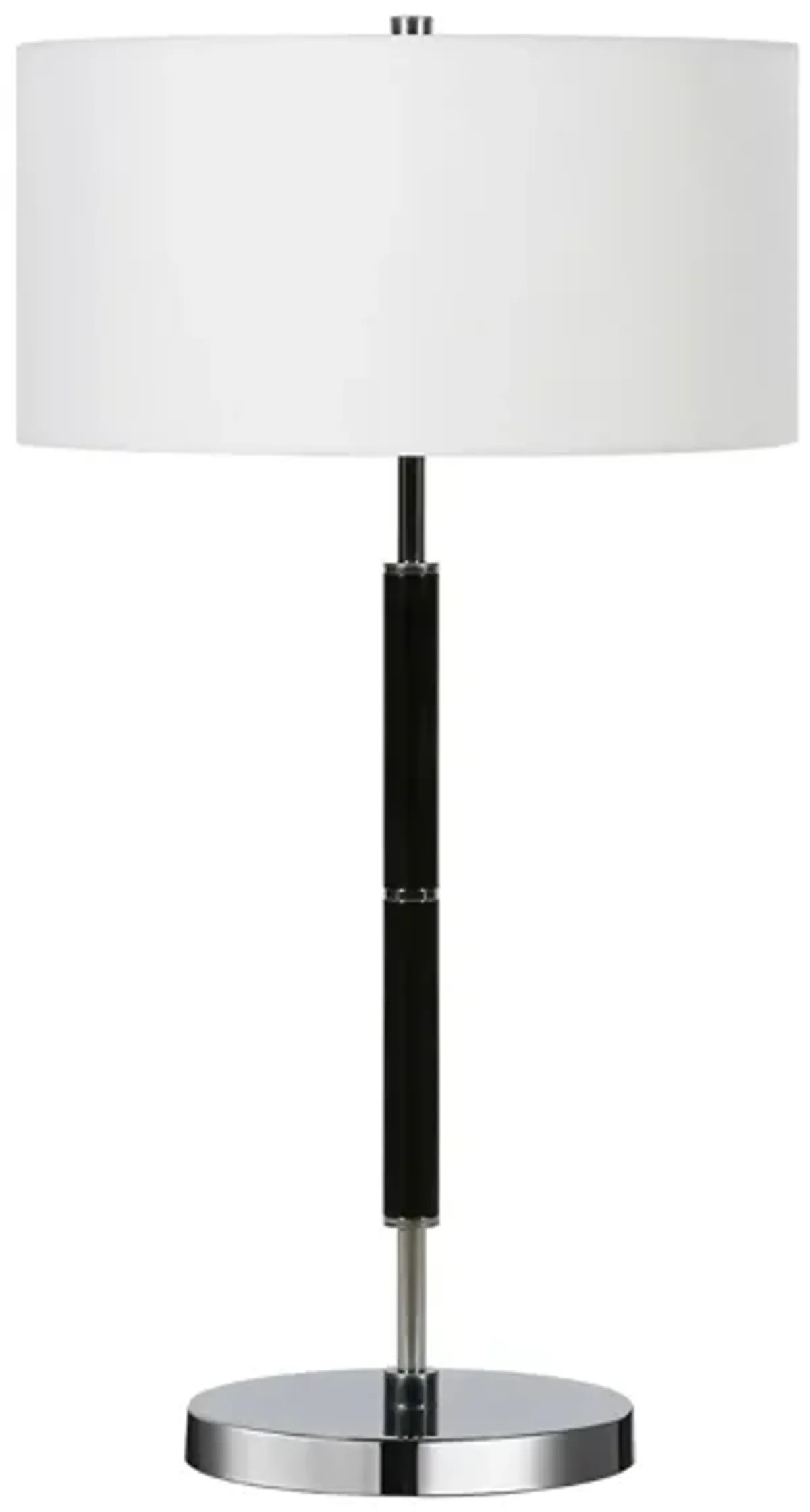 Cassius Table Lamp in Polished Nickel/Black by Hudson & Canal