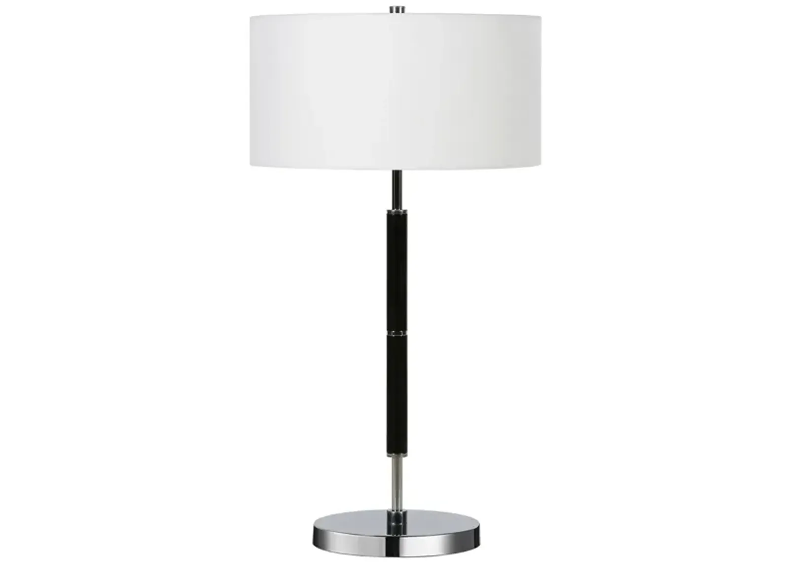 Cassius Table Lamp in Polished Nickel/Black by Hudson & Canal