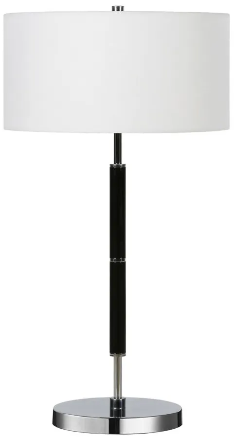 Cassius Table Lamp in Polished Nickel/Black by Hudson & Canal