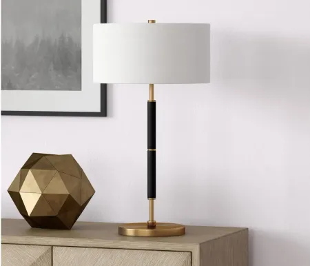 Cassius Table Lamp in Brass/Black by Hudson & Canal