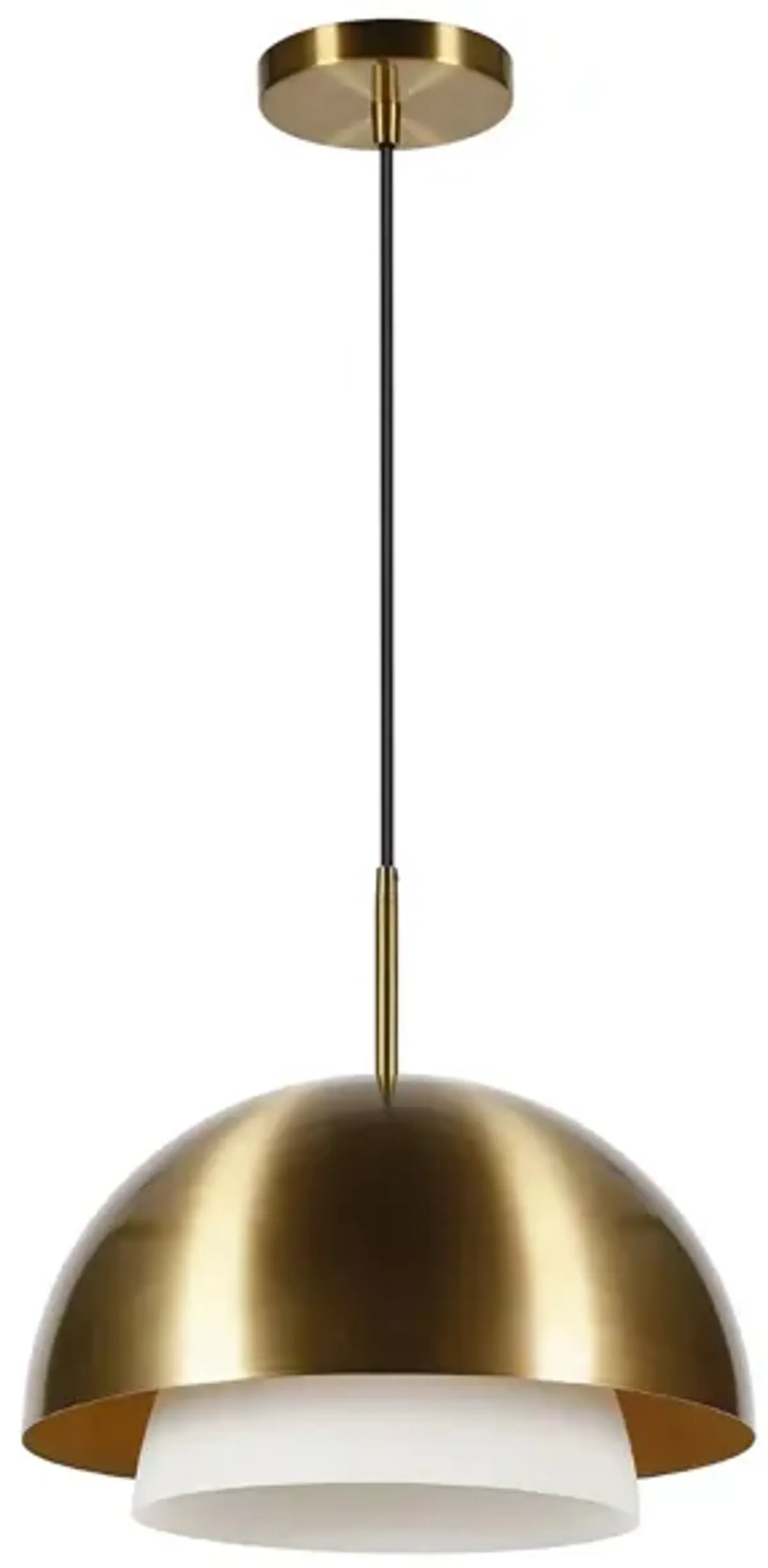 Kron Glass Pendant in Brass by Hudson & Canal