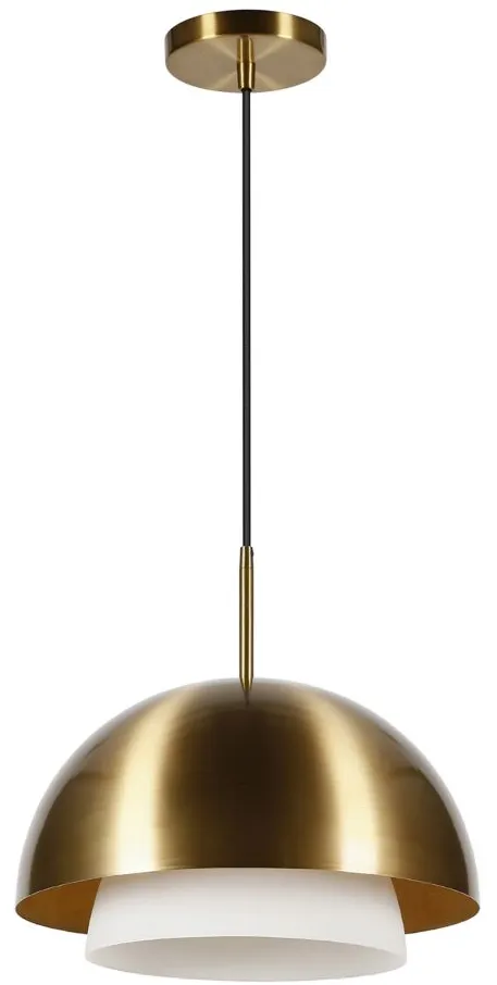 Kron Glass Pendant in Brass by Hudson & Canal