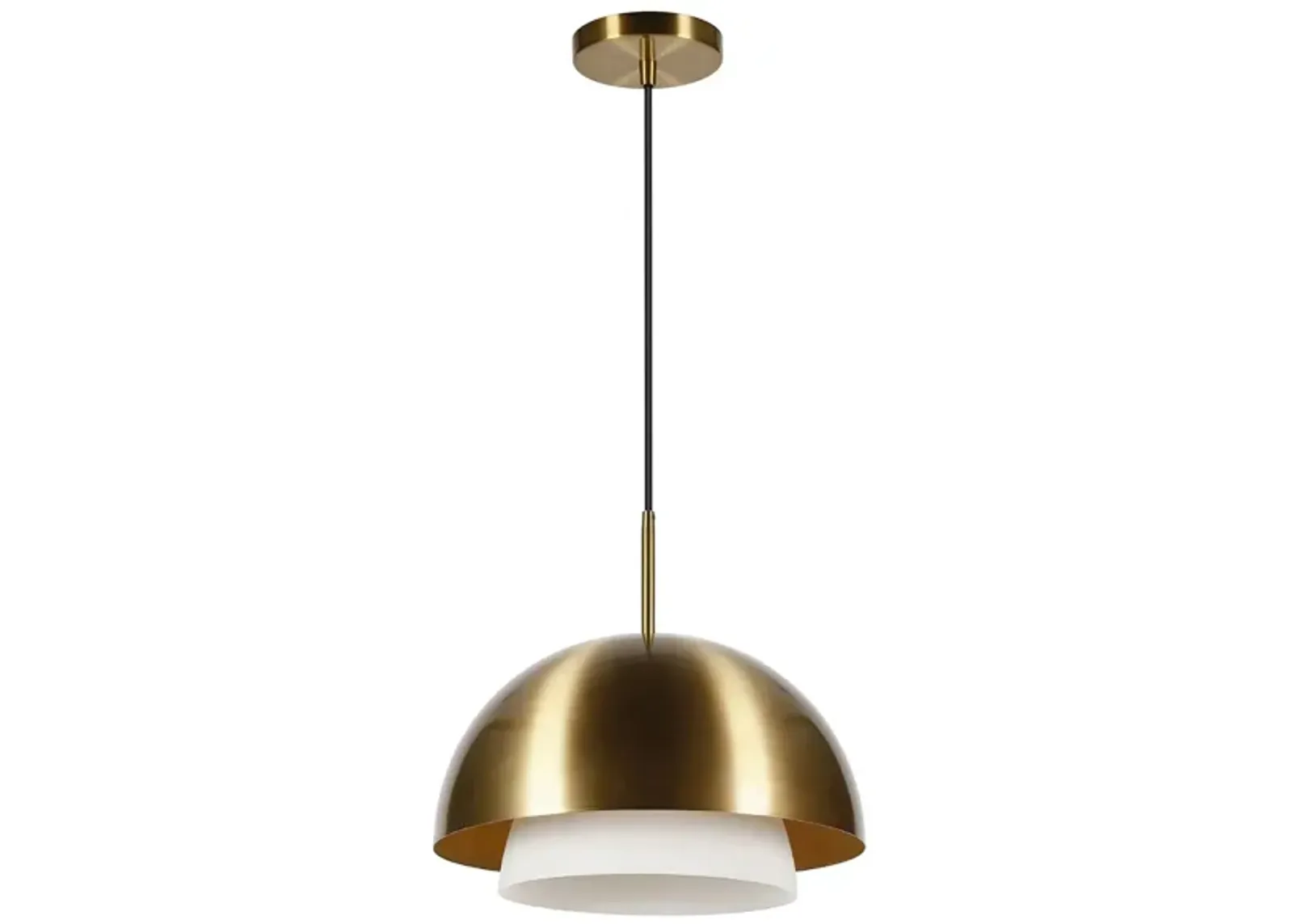 Kron Glass Pendant in Brass by Hudson & Canal