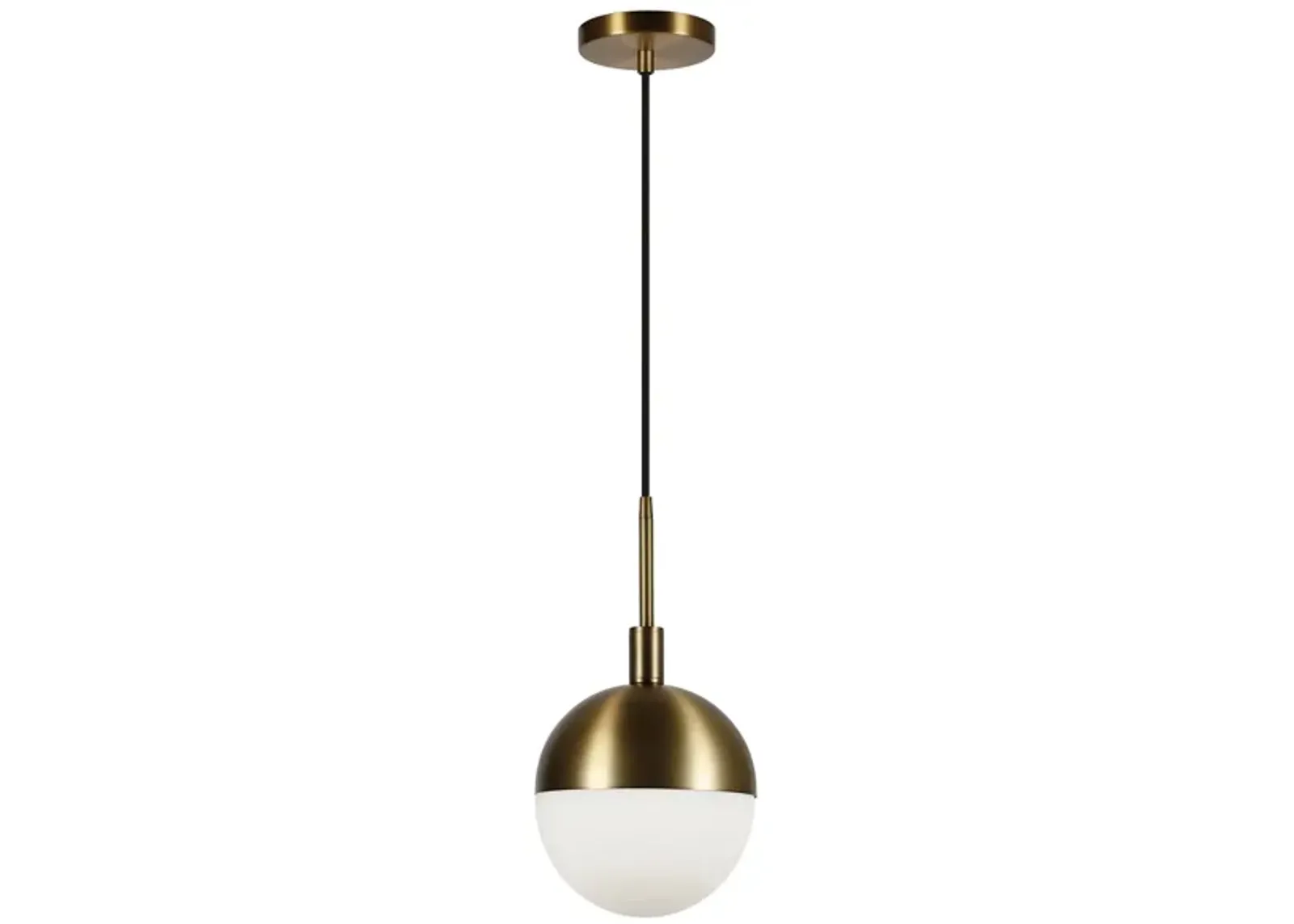 Carita Small Globe Pendant in Brass by Hudson & Canal