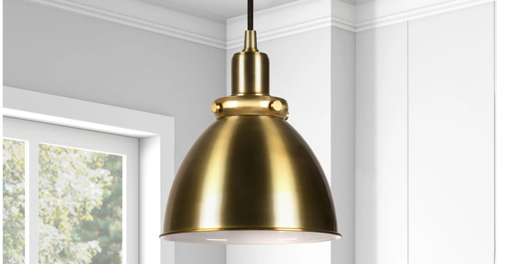 Pari Metal Pendant in Brass by Hudson & Canal