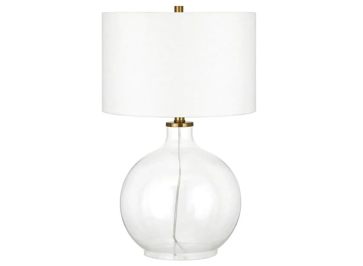 Lucinda Clear Glass Table Lamp in Clear Glass/Brass by Hudson & Canal