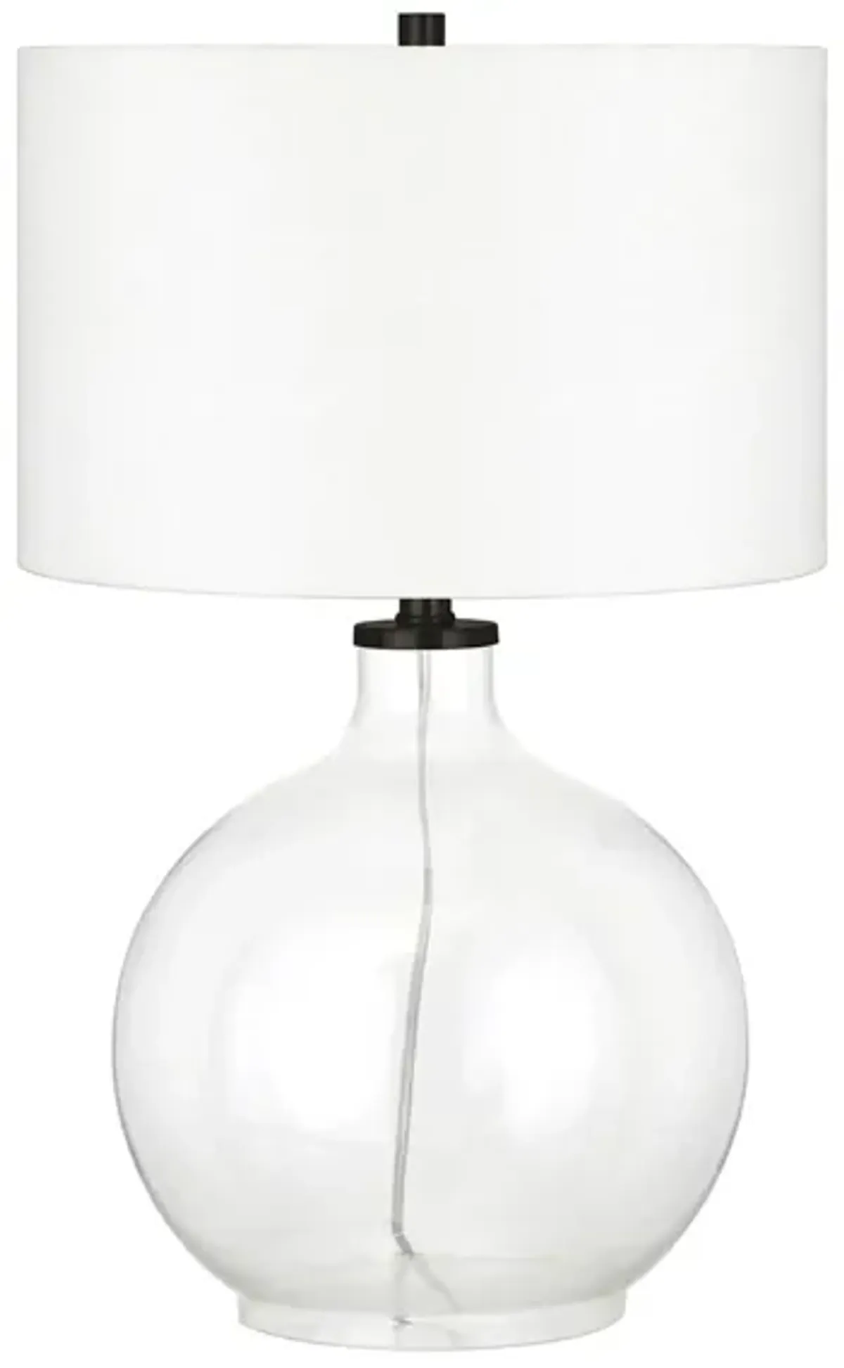 Lucinda Clear Glass Table Lamp in Clear Glass/Blackened Bronze by Hudson & Canal