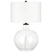 Lucinda Clear Glass Table Lamp in Clear Glass/Blackened Bronze by Hudson & Canal