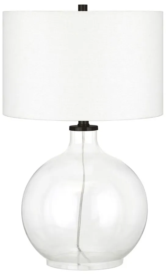 Lucinda Clear Glass Table Lamp in Clear Glass/Blackened Bronze by Hudson & Canal