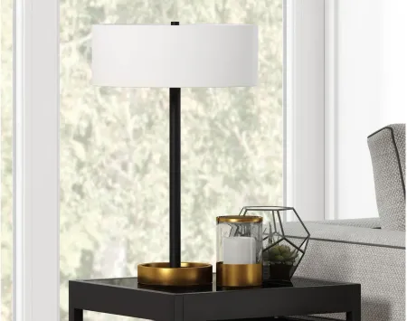 Renata Table Lamp in Matte Black/Brass by Hudson & Canal