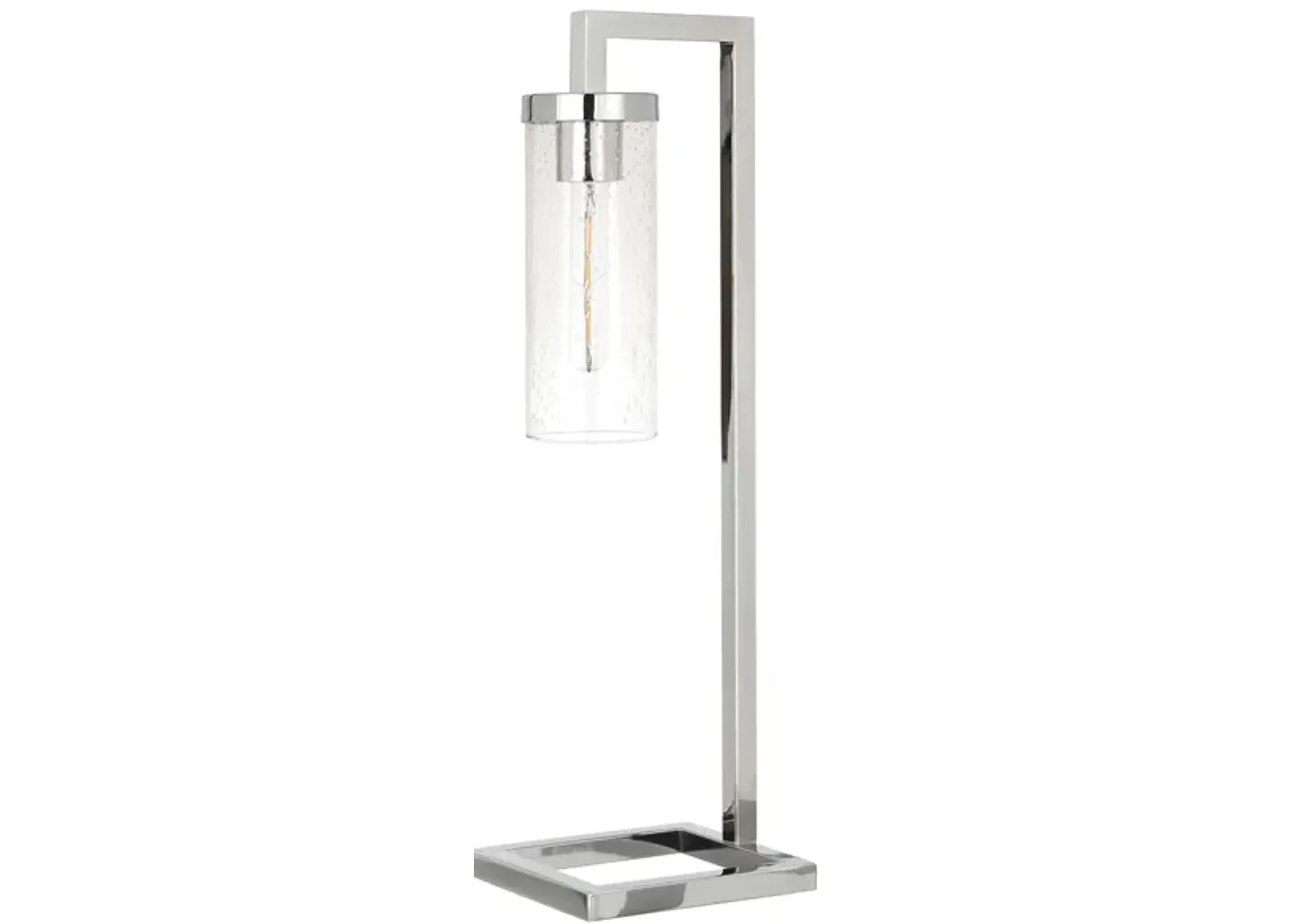 Ansa Seeded Glass Table Lamp in Polished Nickel by Hudson & Canal