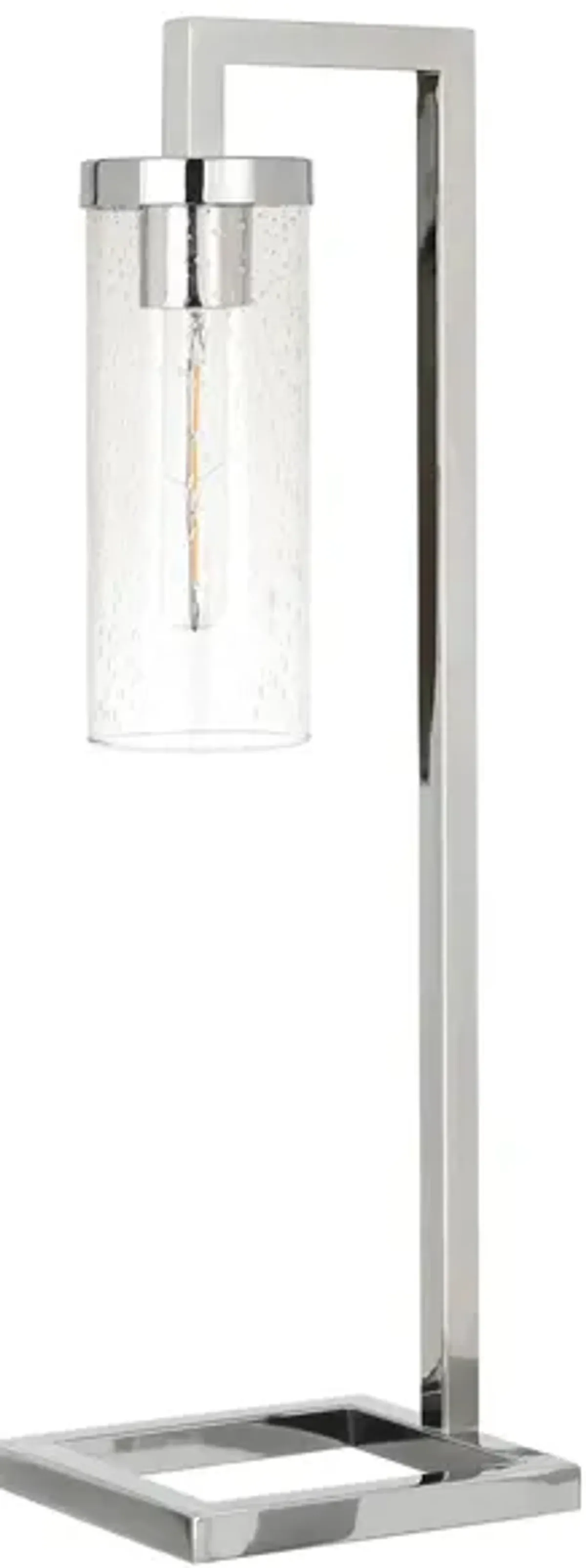 Ansa Seeded Glass Table Lamp in Polished Nickel by Hudson & Canal