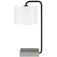 Kamaria Concrete Table Lamp in Blackened Bronze/Concrete by Hudson & Canal