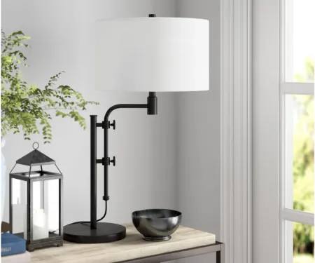 Amon Height-Adjustable Table Lamp in Blackened Bronze by Hudson & Canal