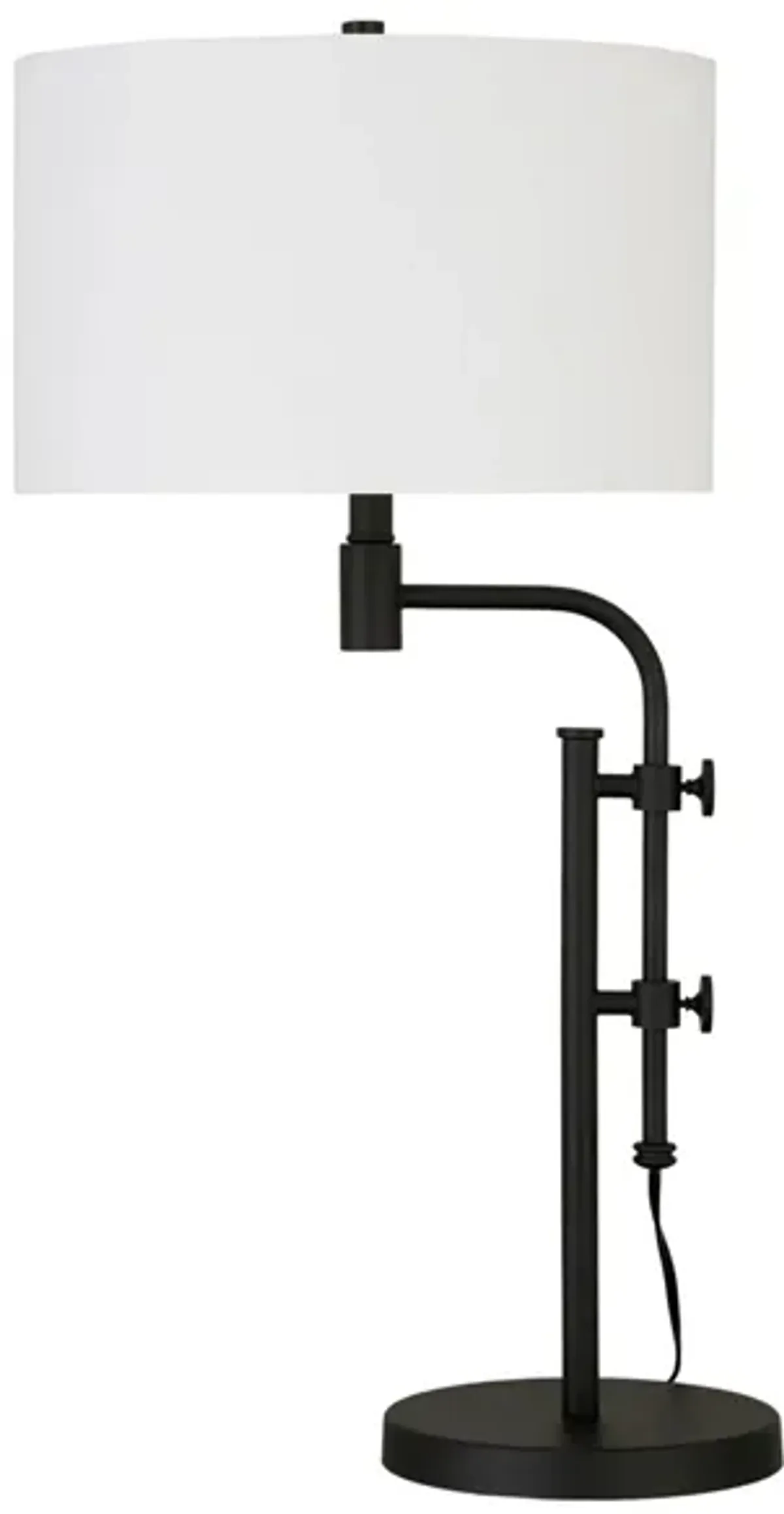 Amon Height-Adjustable Table Lamp in Blackened Bronze by Hudson & Canal