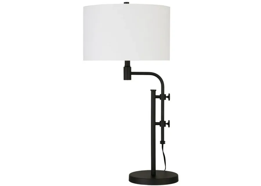 Amon Height-Adjustable Table Lamp in Blackened Bronze by Hudson & Canal