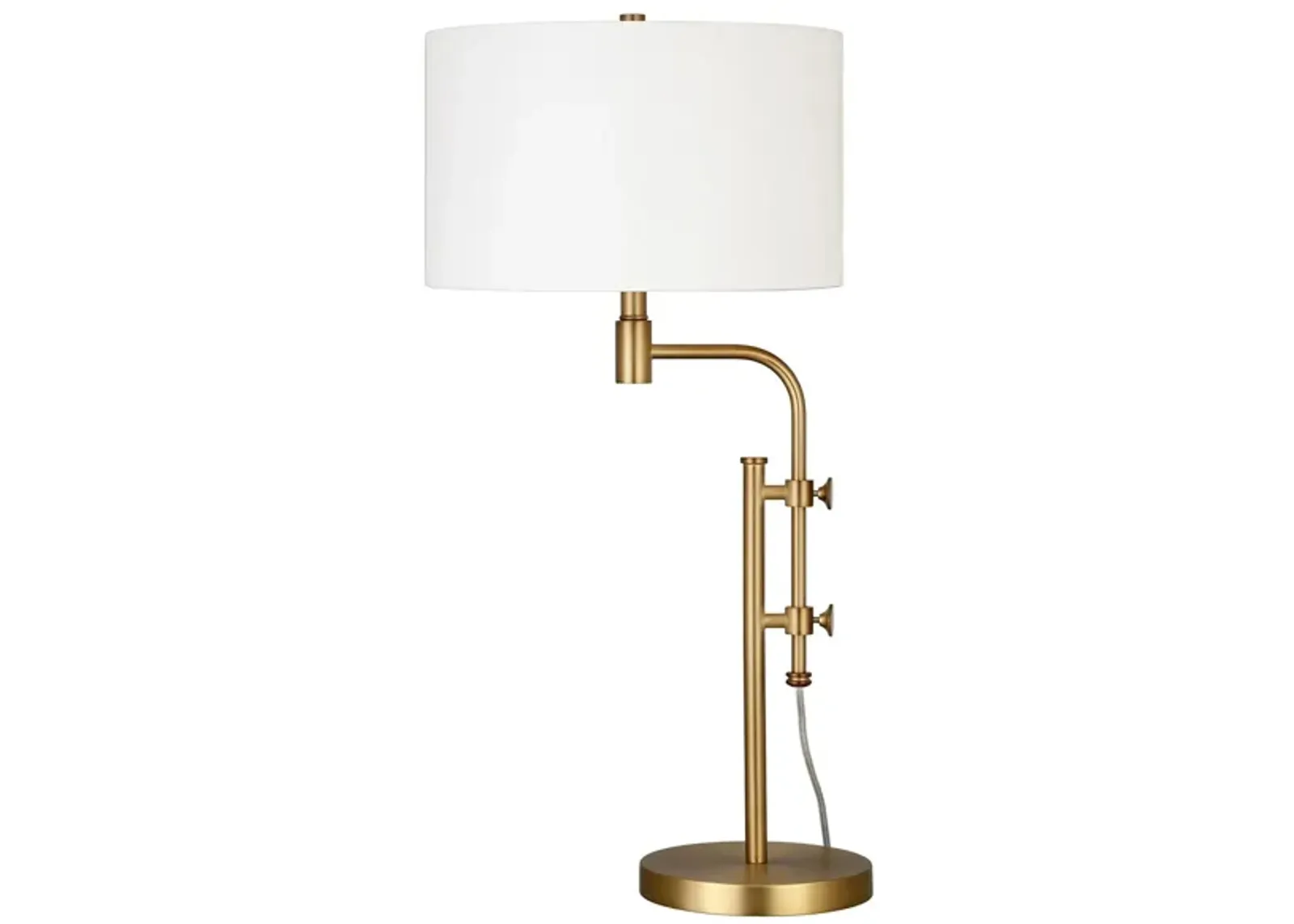 Amon Height-Adjustable Table Lamp in Brass by Hudson & Canal