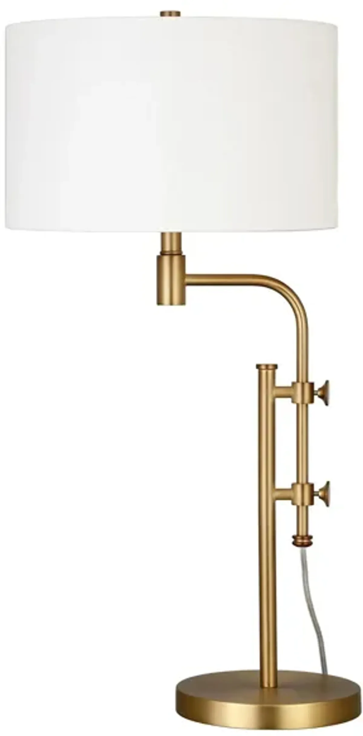 Amon Height-Adjustable Table Lamp in Brass by Hudson & Canal