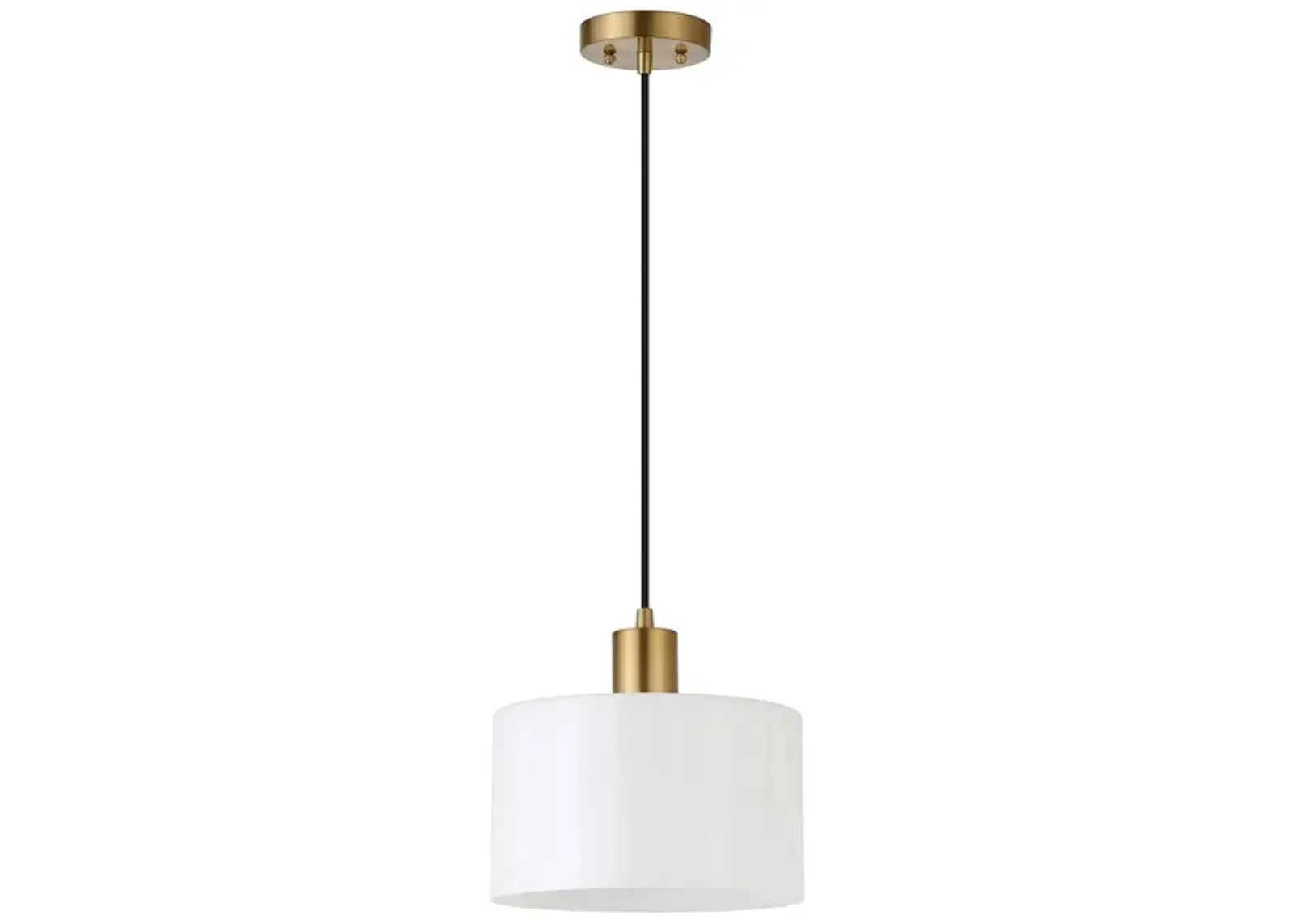 Embla Glass Pendant in Brass by Hudson & Canal