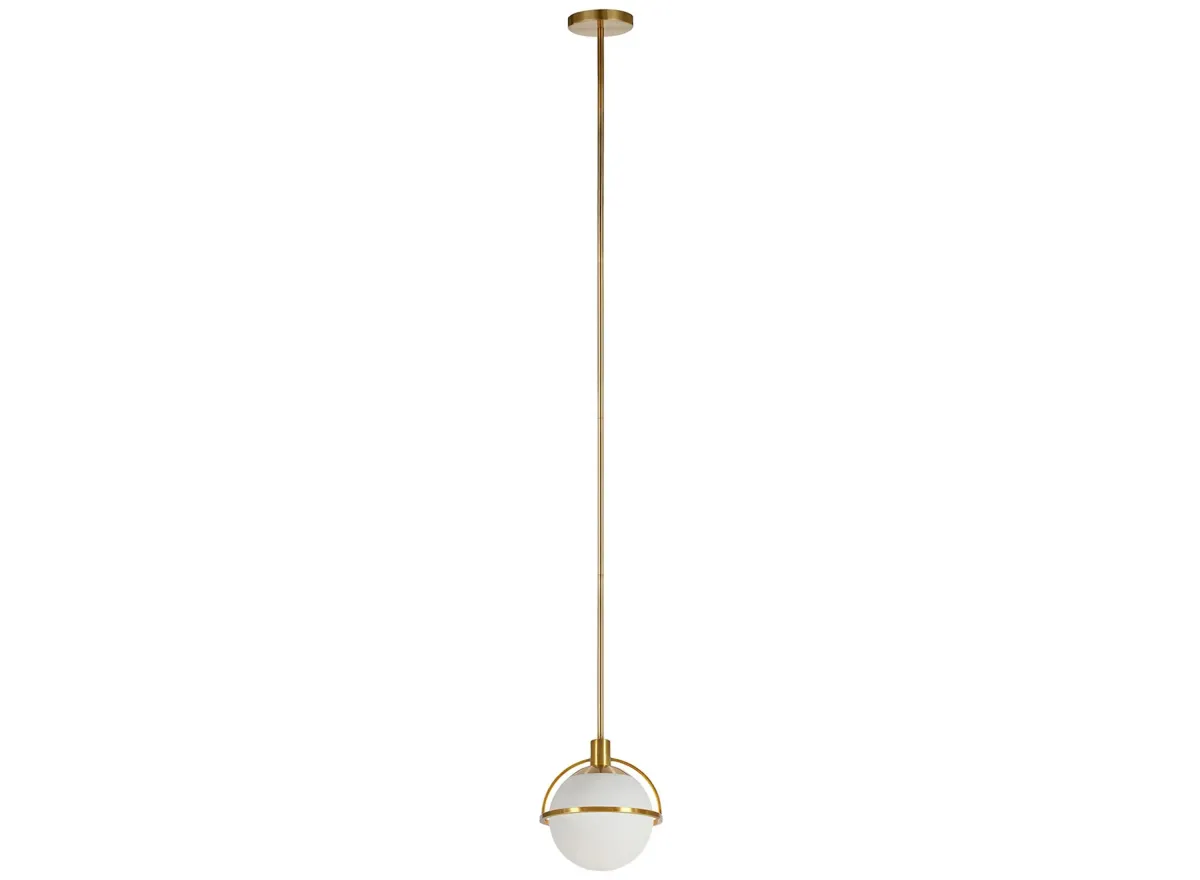 Limbani Glass Pendant in Brass by Hudson & Canal