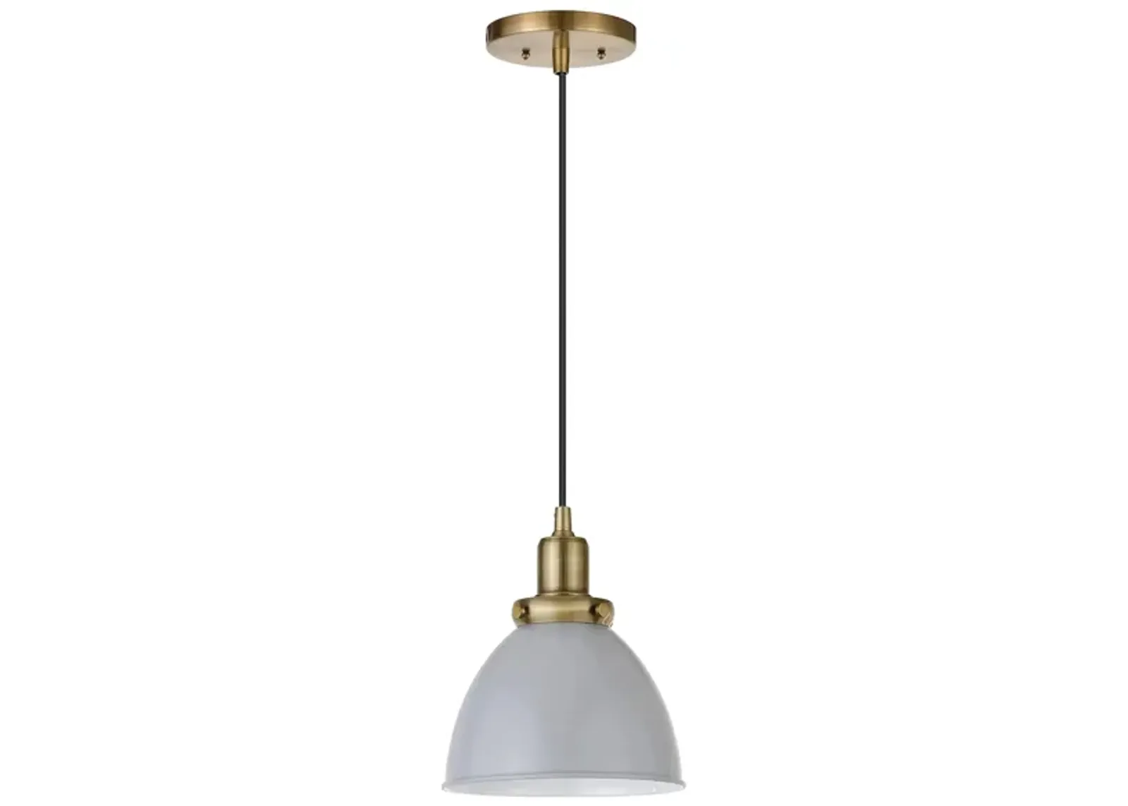 Pari Metal Pendant in Cool Gray/Brass by Hudson & Canal