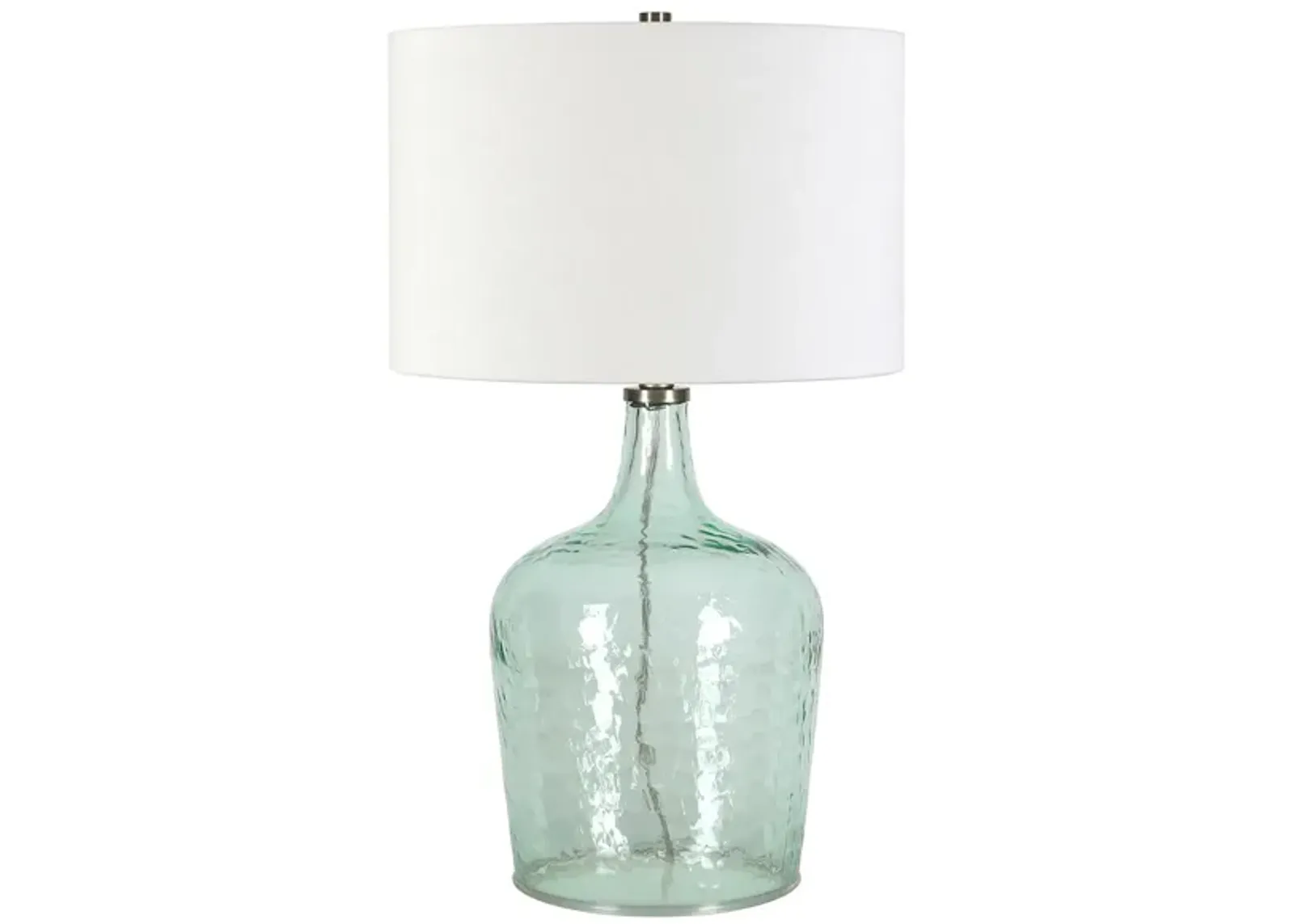 Bosco Glass Table Lamp in Textured Blue Glass by Hudson & Canal