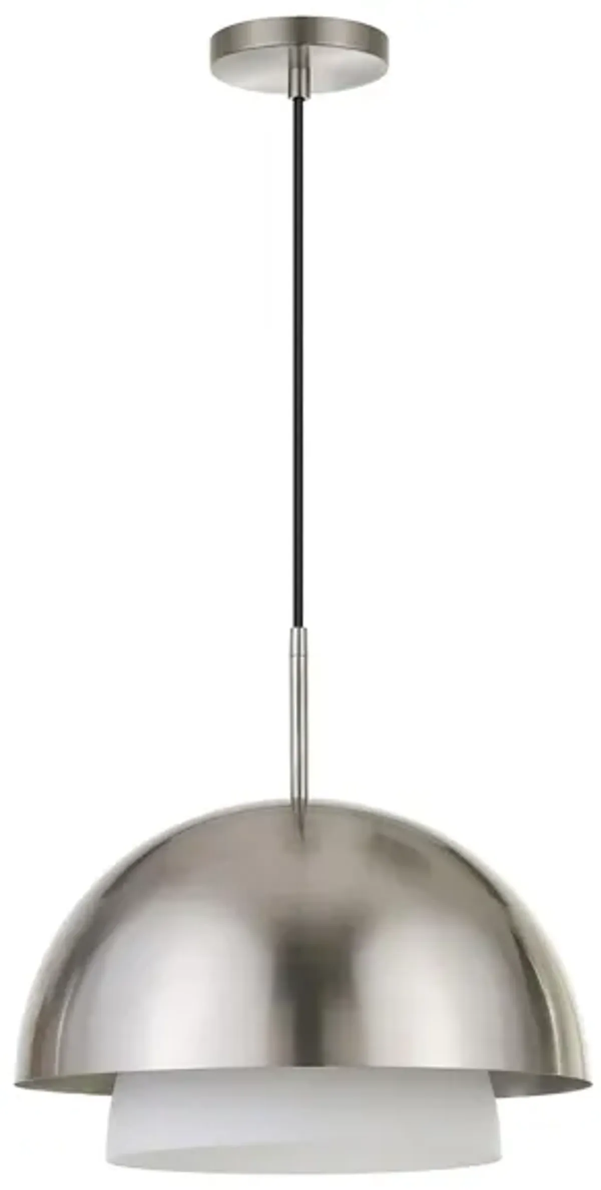 Kron Glass Pendant in Brushed Nickel by Hudson & Canal