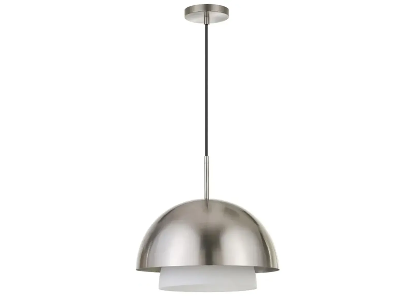 Kron Glass Pendant in Brushed Nickel by Hudson & Canal