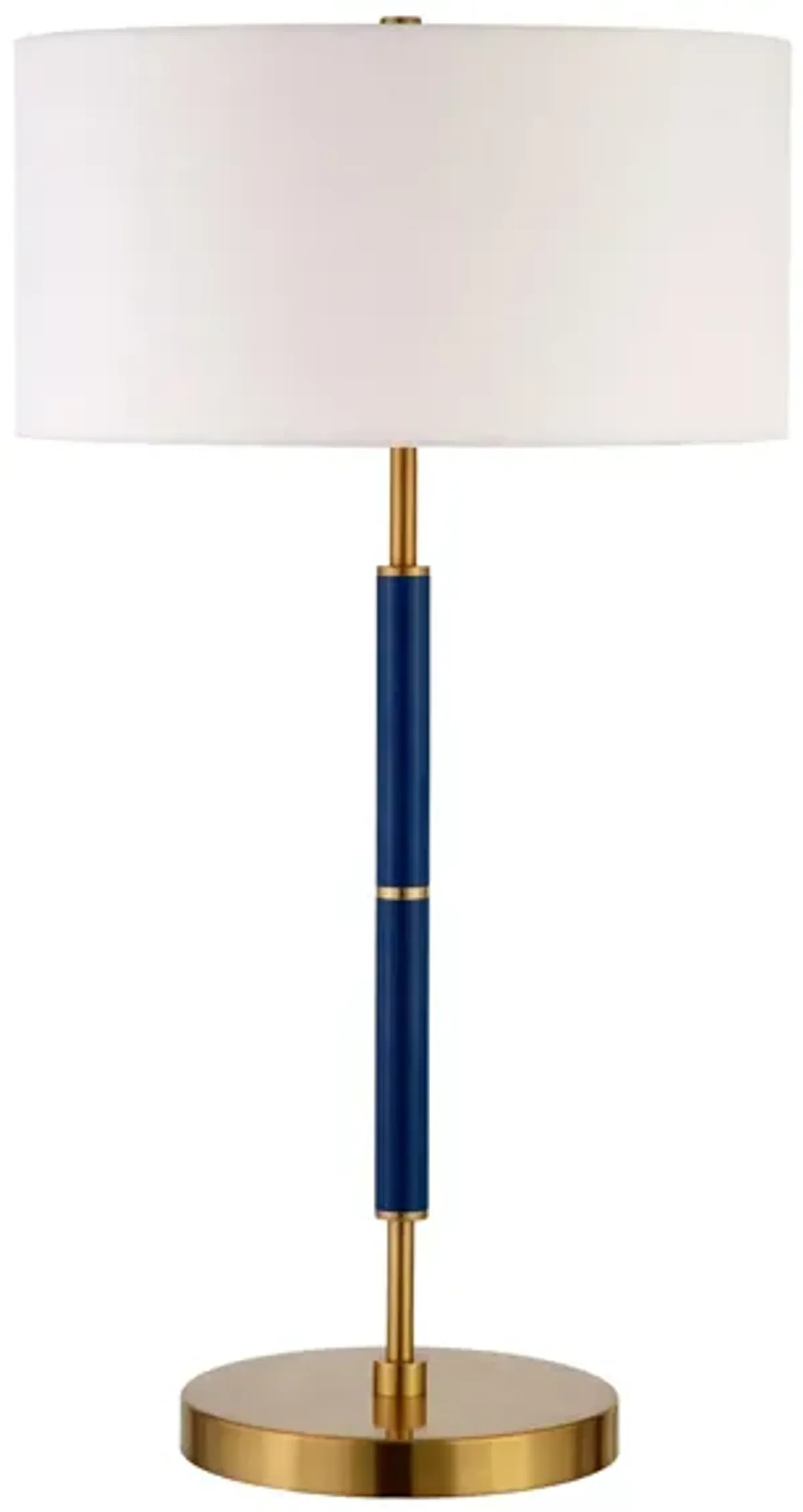 Cassius 2-Bulb Table Lamp in Blue/Brass by Hudson & Canal