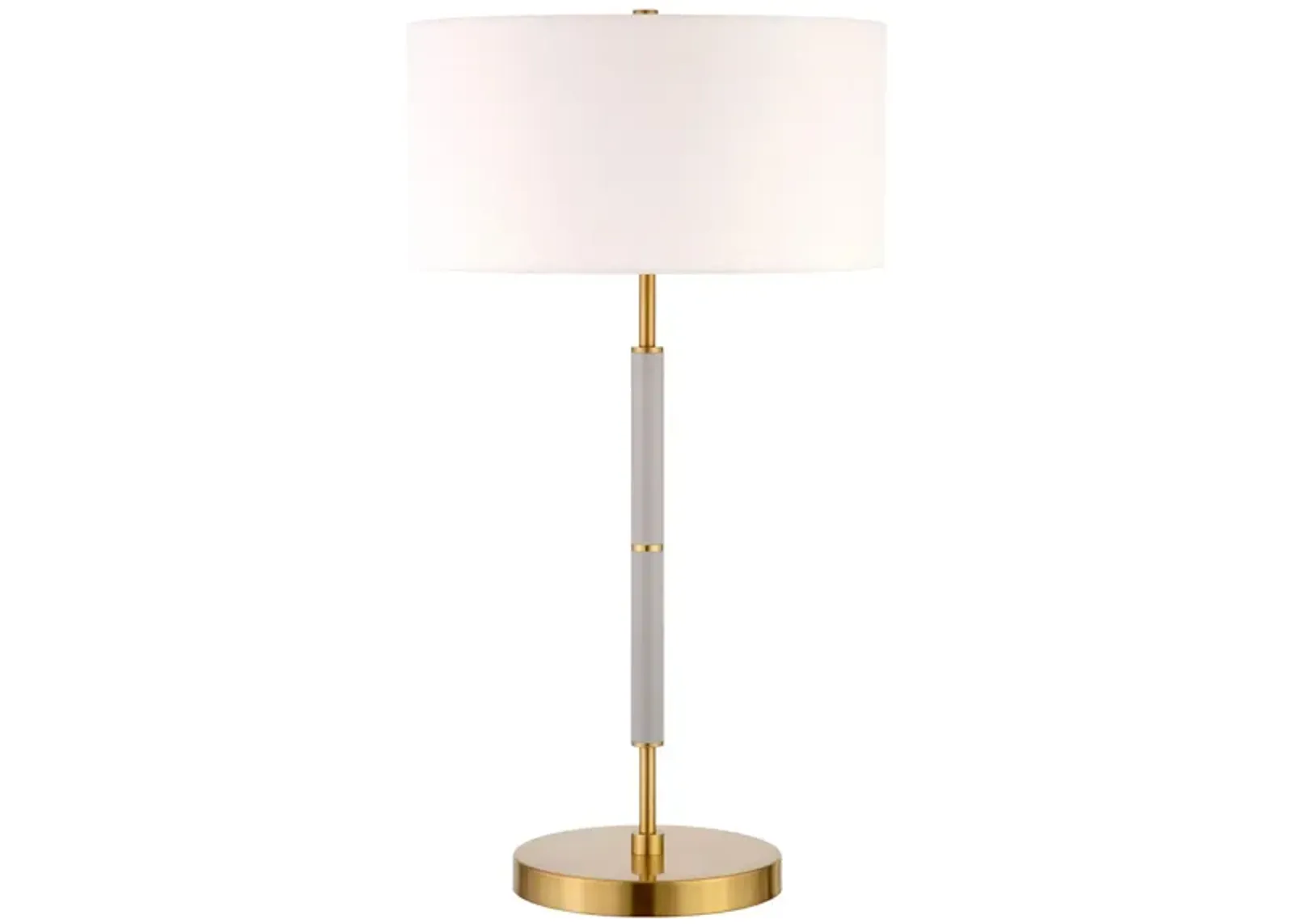 Cassius 2-Bulb Table Lamp in Gray/Brass by Hudson & Canal