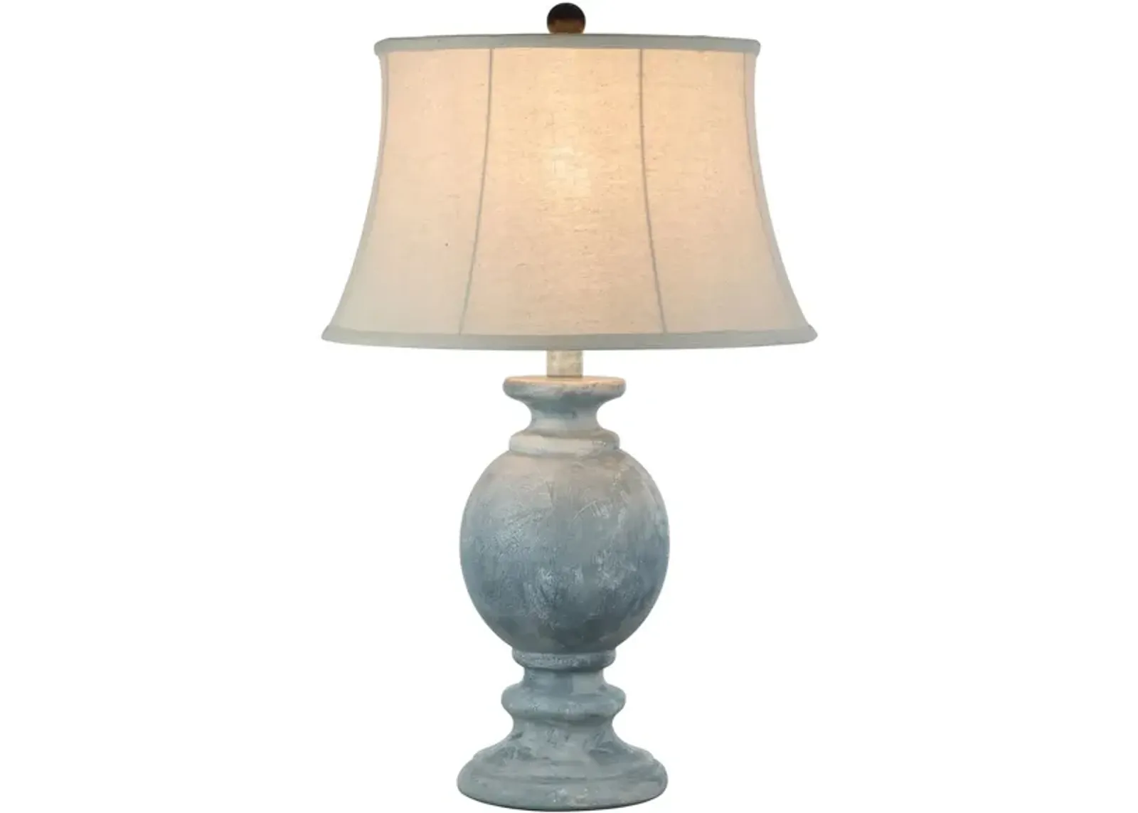 Frosted Ash Table Lamp in Light Blue by Anthony California