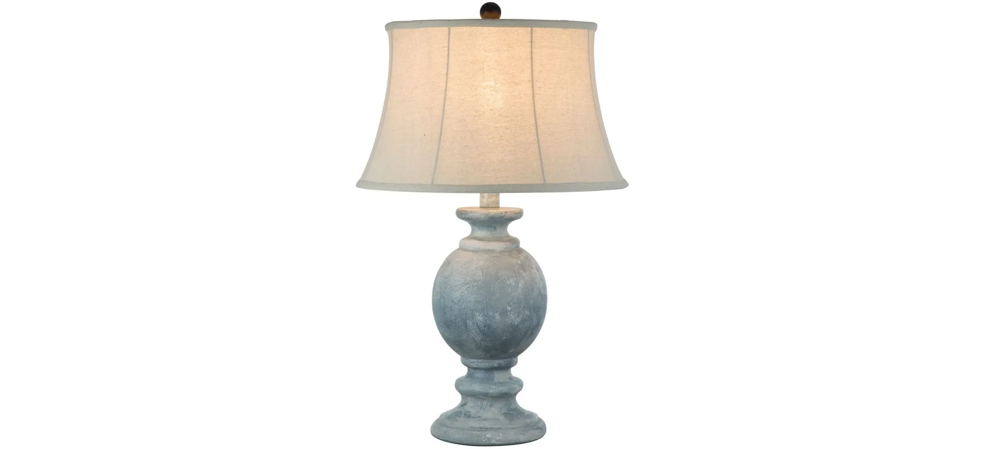 Frosted Ash Table Lamp in Light Blue by Anthony California