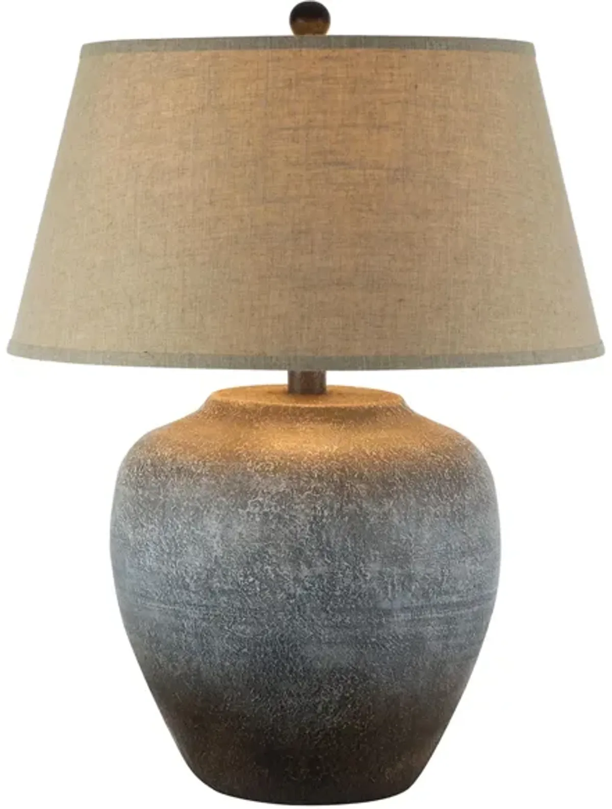 Frosted Sand Table Lamp in Grey Rust Frost by Anthony California