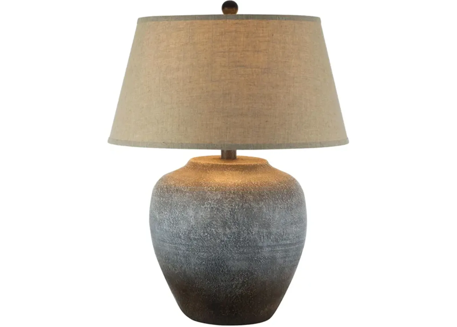 Frosted Sand Table Lamp in Grey Rust Frost by Anthony California