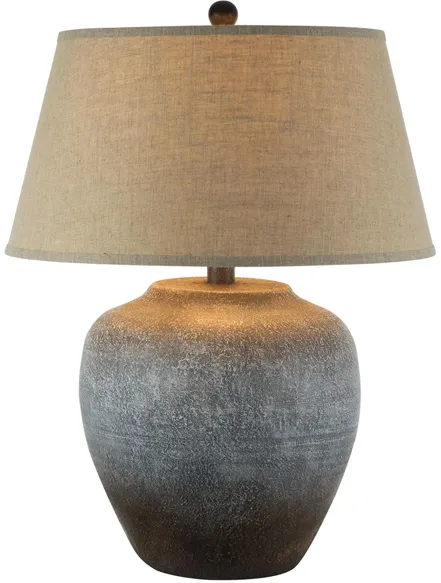 Frosted Sand Table Lamp in Grey Rust Frost by Anthony California