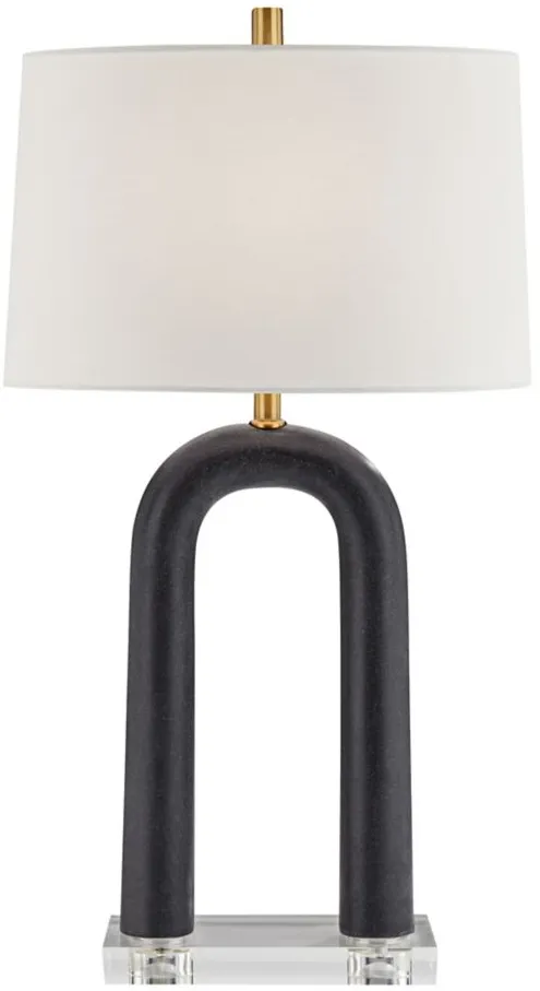 Elie Table Lamp in Black;White by Pacific Coast