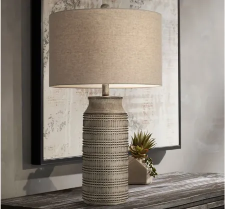 Leona Table Lamp in Grey wash by Pacific Coast