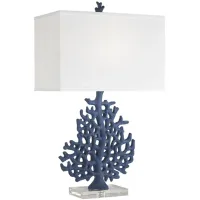 Kahala Coral Table Lamp in Blue by Pacific Coast