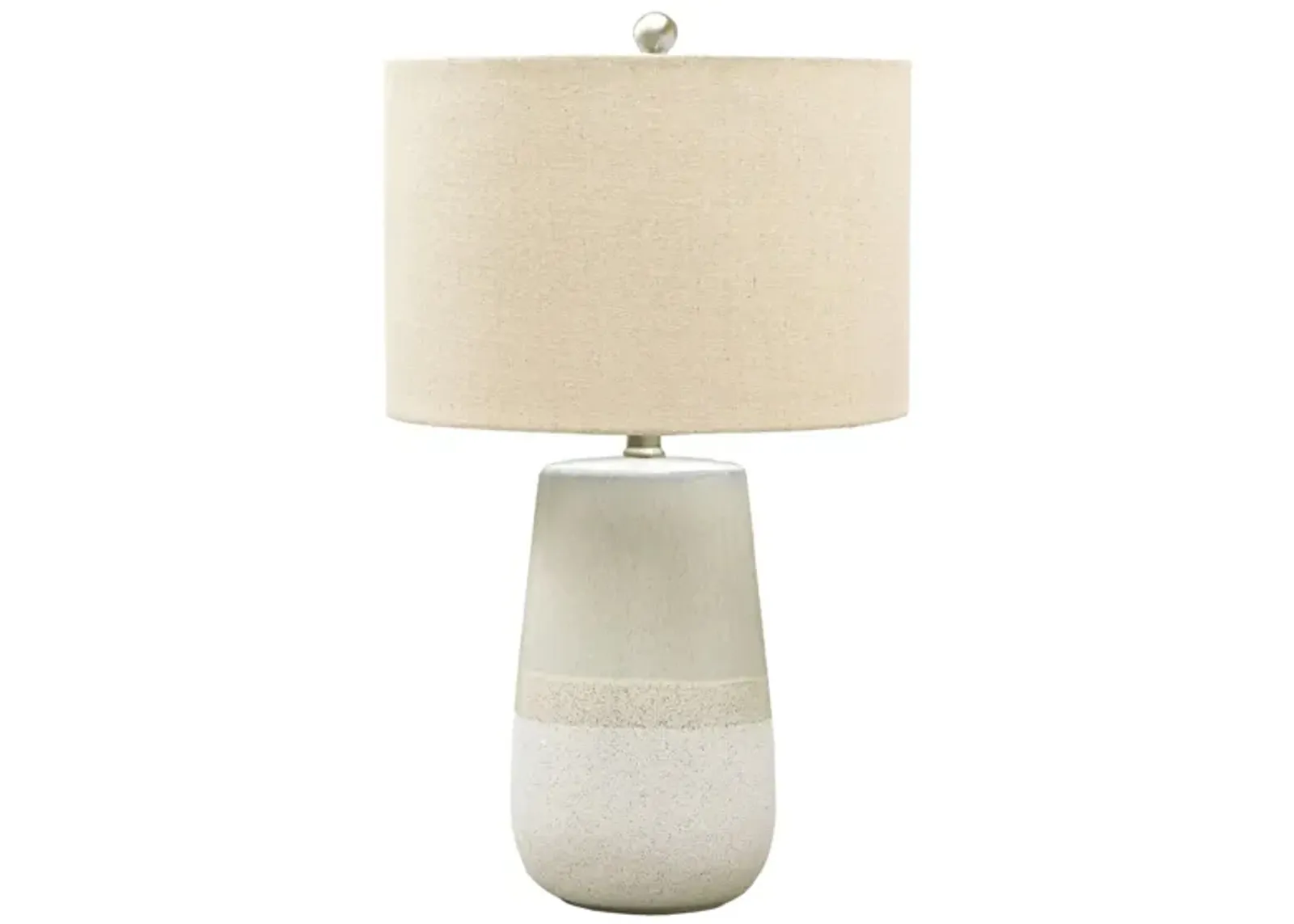 Shavon Ceramic Table Lamp in Beige/White by Ashley Express