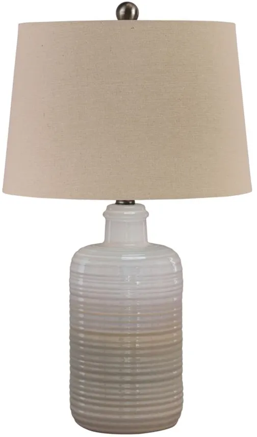 Marnina Ceramic Table Lamp Set in Taupe by Ashley Express
