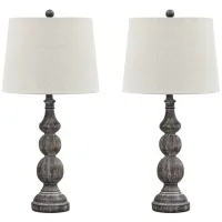 Mair Poly Table Lamp Set in Antique Black by Ashley Express