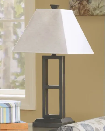 Diedra Metal Table Lamp Set in Black by Ashley Express