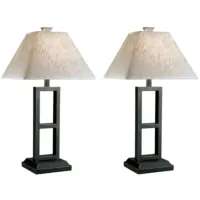Diedra Metal Table Lamp Set in Black by Ashley Express