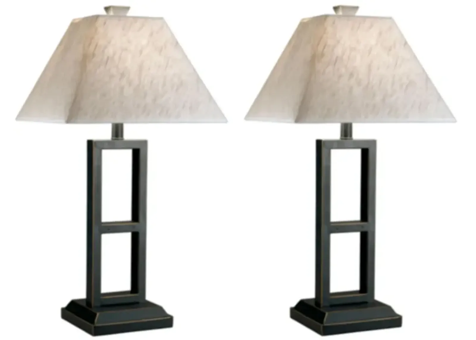 Diedra Metal Table Lamp Set in Black by Ashley Express